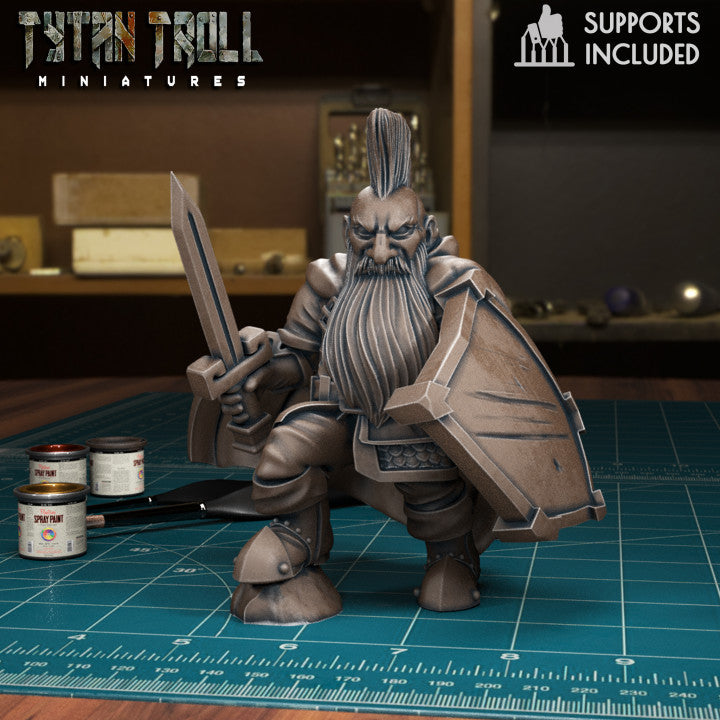 Male Dwarf 07 Fighter by Tytan Troll Miniatures