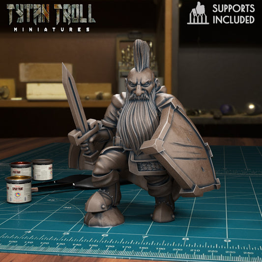 Male Dwarf 07 Fighter by Tytan Troll Miniatures