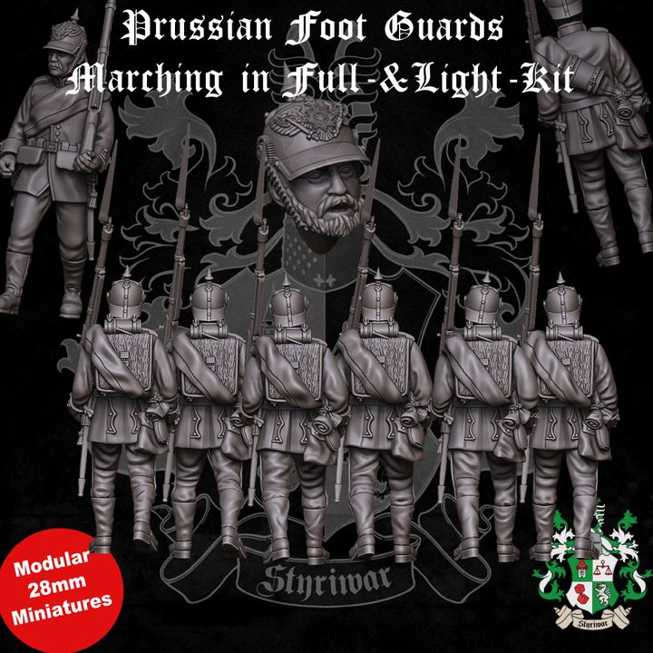 Prussian Foot Guards Marching in Light Kit by Styriwar
