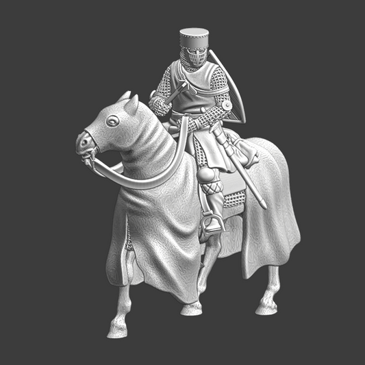 Medieval Scandinavian mounted Crusader Knight