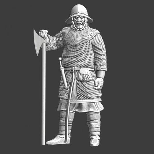 Medieval axe warrior - crusader