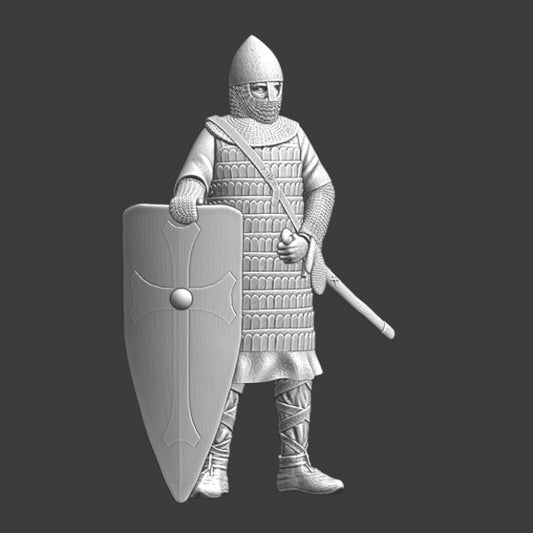 Medieval Guard - relaxed with large shield and sword