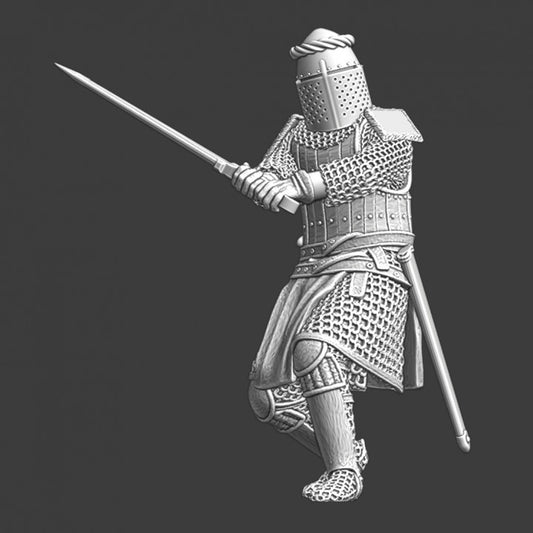 Medieval Danish Vassal Knight with drawn sword