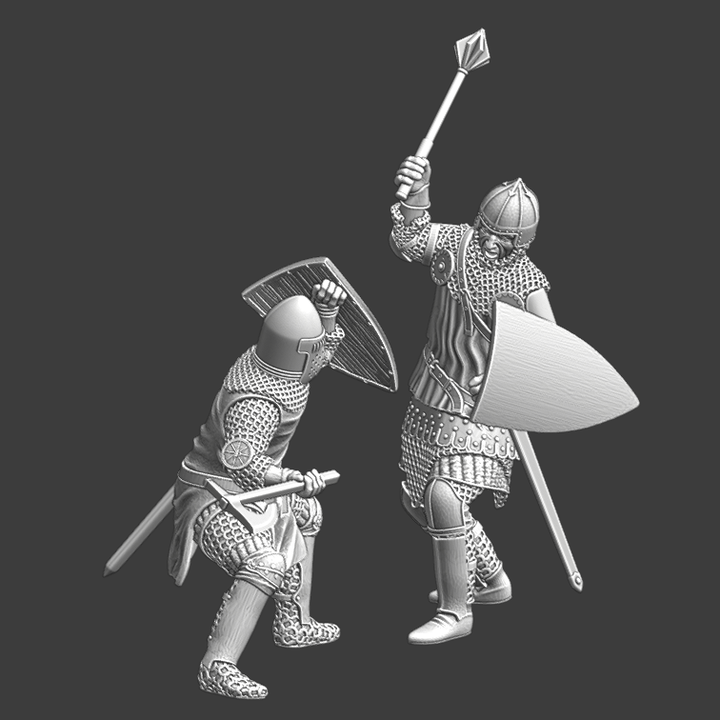 The Duel - Medieval combat diorama