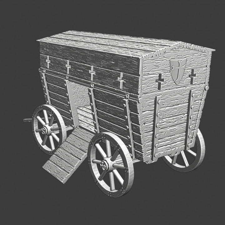 Medieval fortified wagon - model