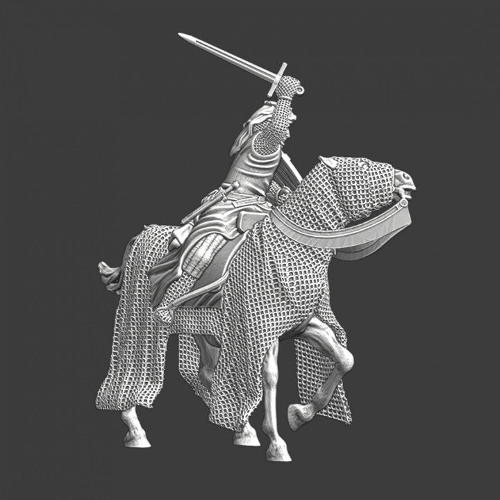 Mounted Hospitaller knight - Fighting with sword