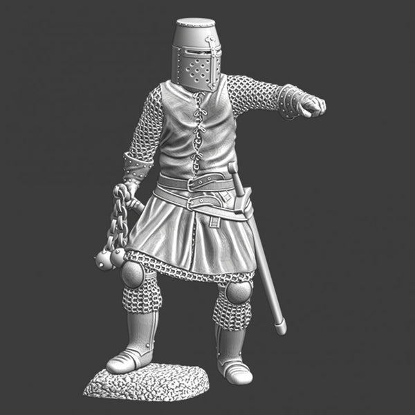 Medieval knight pointing - holding flail – Studio Historia