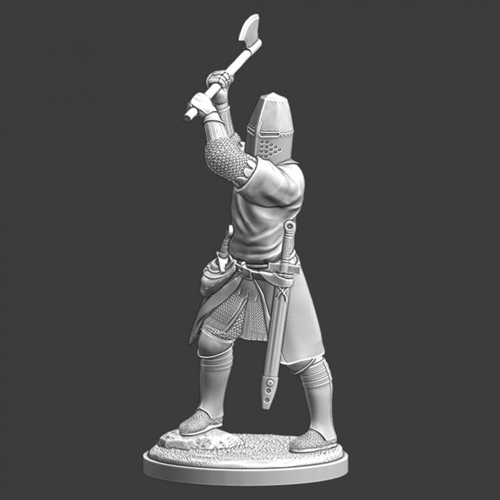 Medieval Knight with two-hand axe
