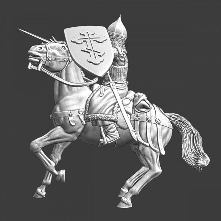 Medieval Knight of Novgorod - Mounted w. sword