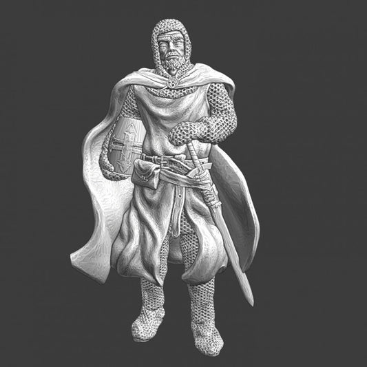 Medieval Order knight with cape