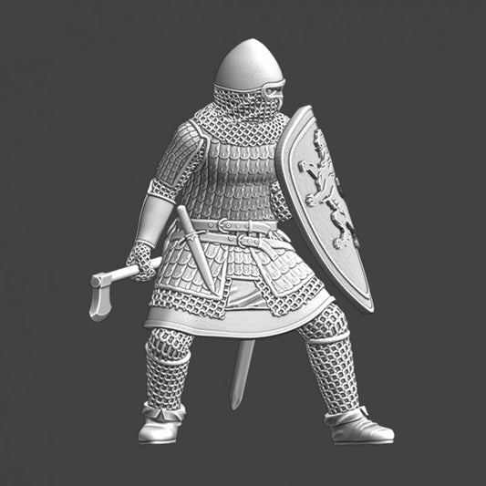 Medieval Kievan Rus elite warrior - with axe.