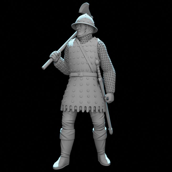 Medieval English Axe Soldier.
