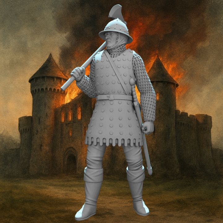Medieval English Axe Soldier.