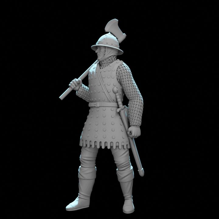 Medieval English Axe Soldier.