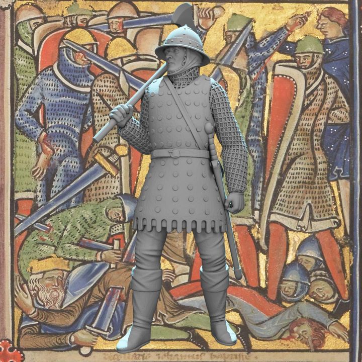 Medieval English Axe Soldier.