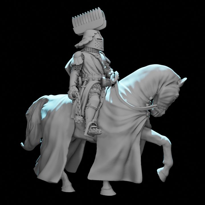 Mounted Medieval Polish Knight – Crested Helm