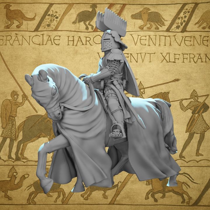 Mounted Medieval Polish Knight – Crested Helm