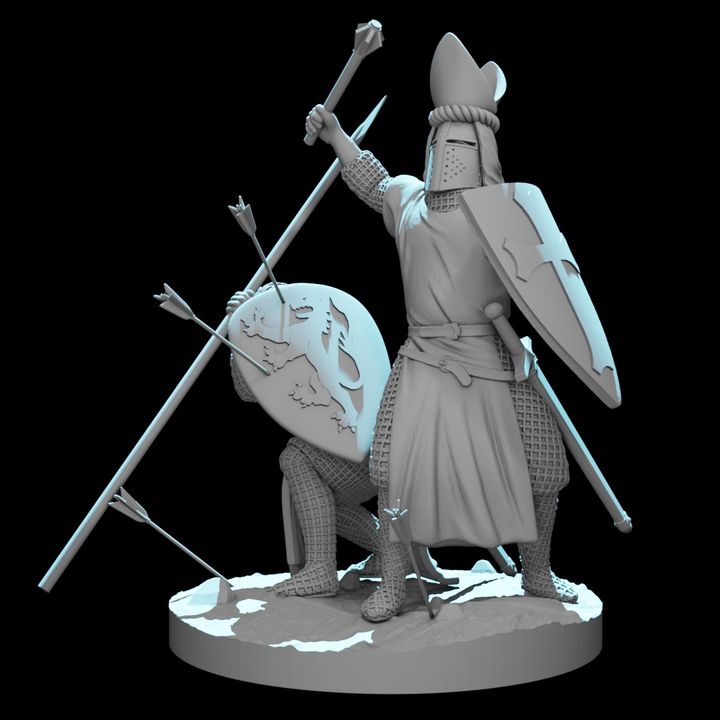 Medieval Warrior Bishop & Guard