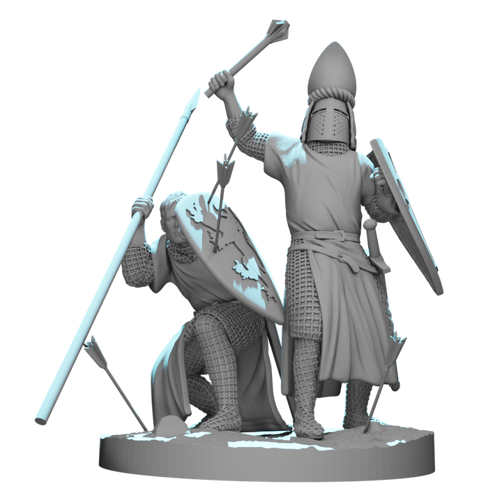 Medieval Warrior Bishop & Guard