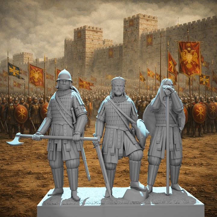 Byzantine Emperor and Varangian Guards