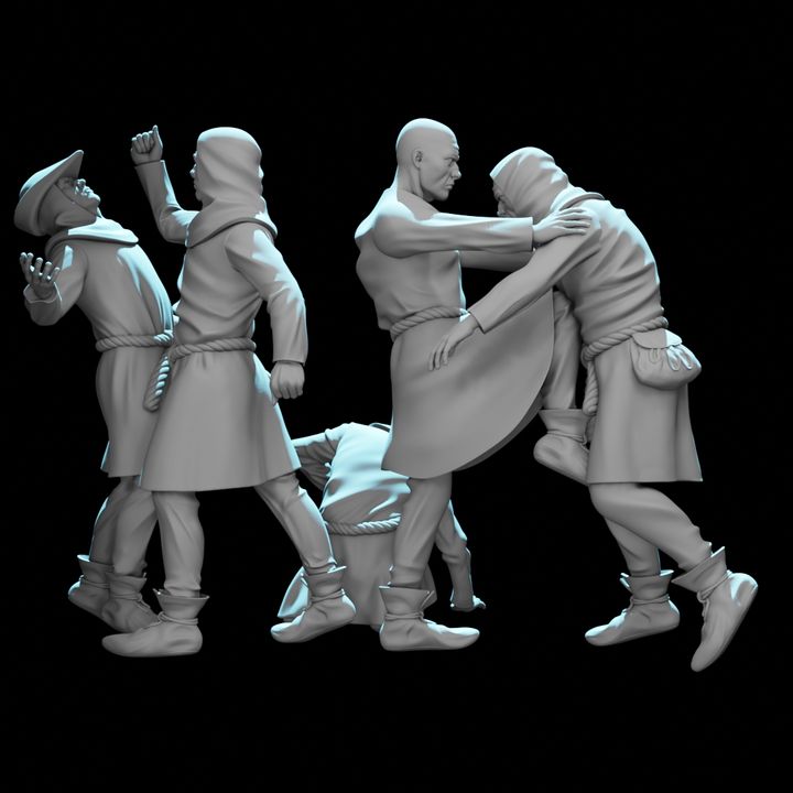 Medieval Civilians Bar Fight.