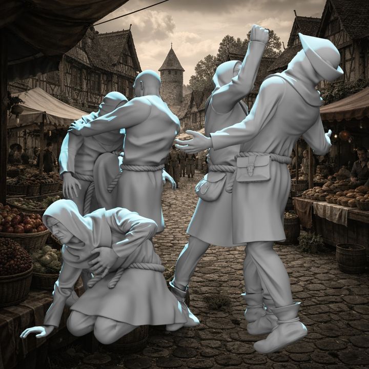 Medieval Civilians Bar Fight.