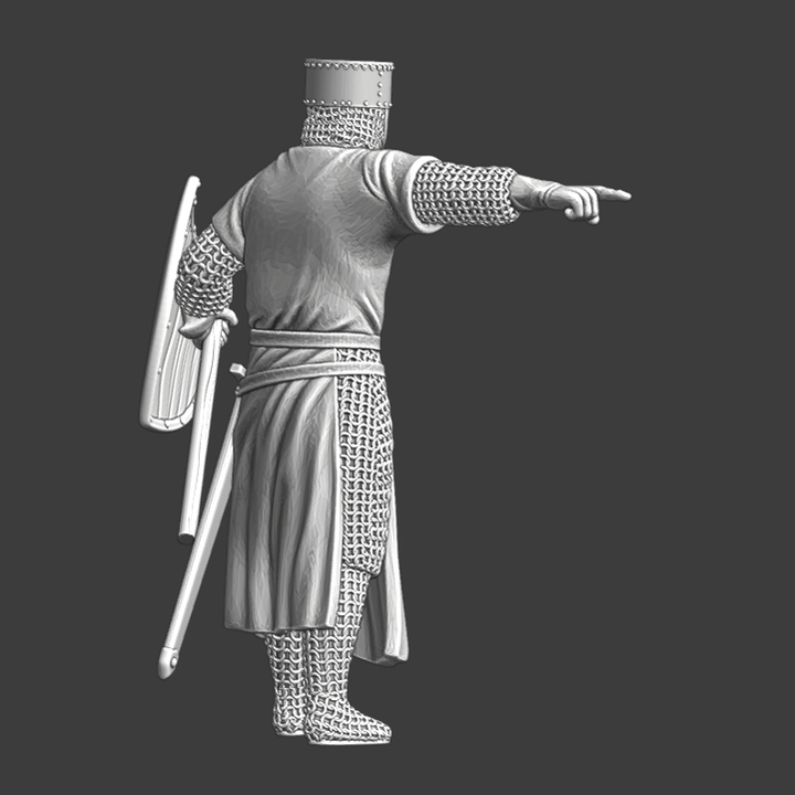 Medieval Crusader Knight giving commands