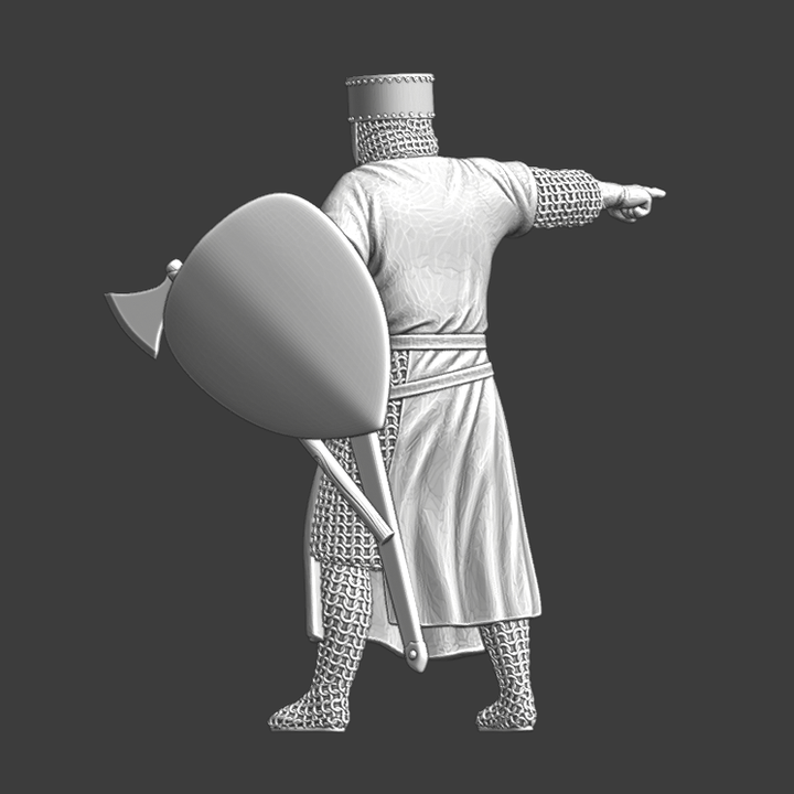 Medieval Crusader Knight giving commands