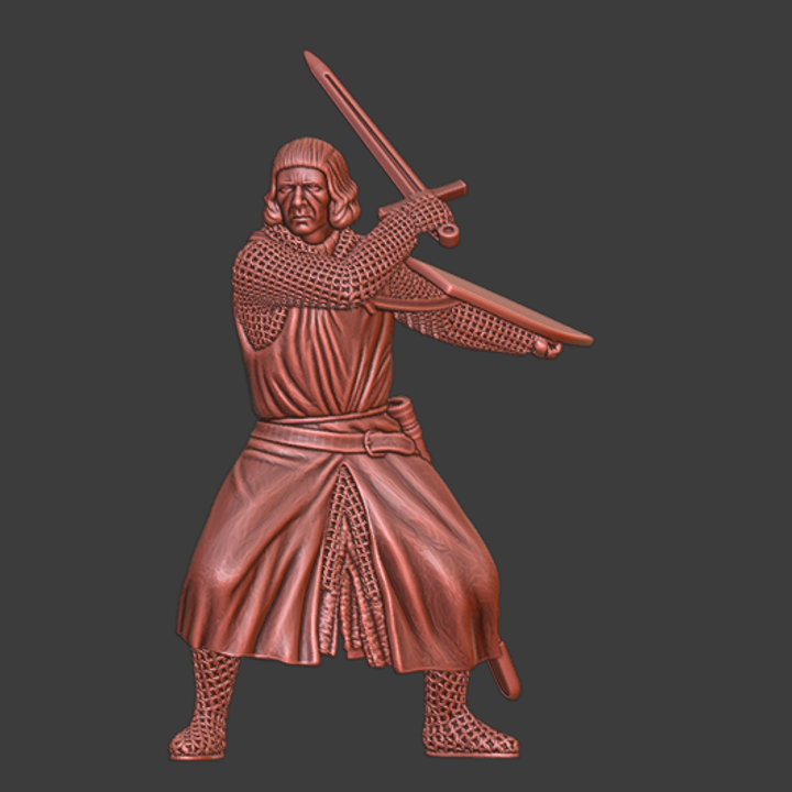 Medieval Knight fighting with Sword & Shield