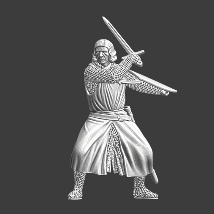 Medieval Knight fighting with Sword & Shield