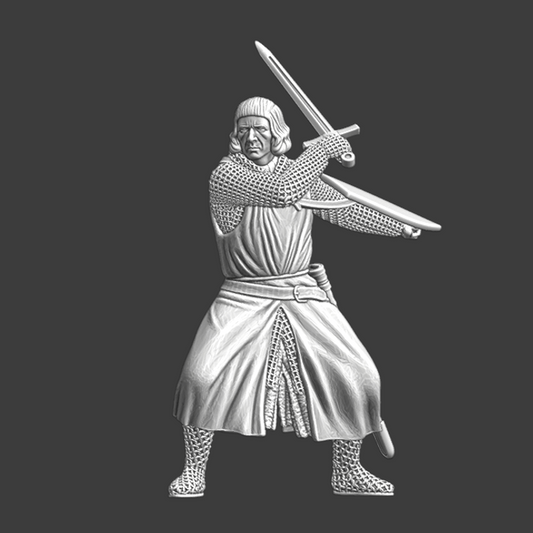 Medieval Knight fighting with Sword & Shield