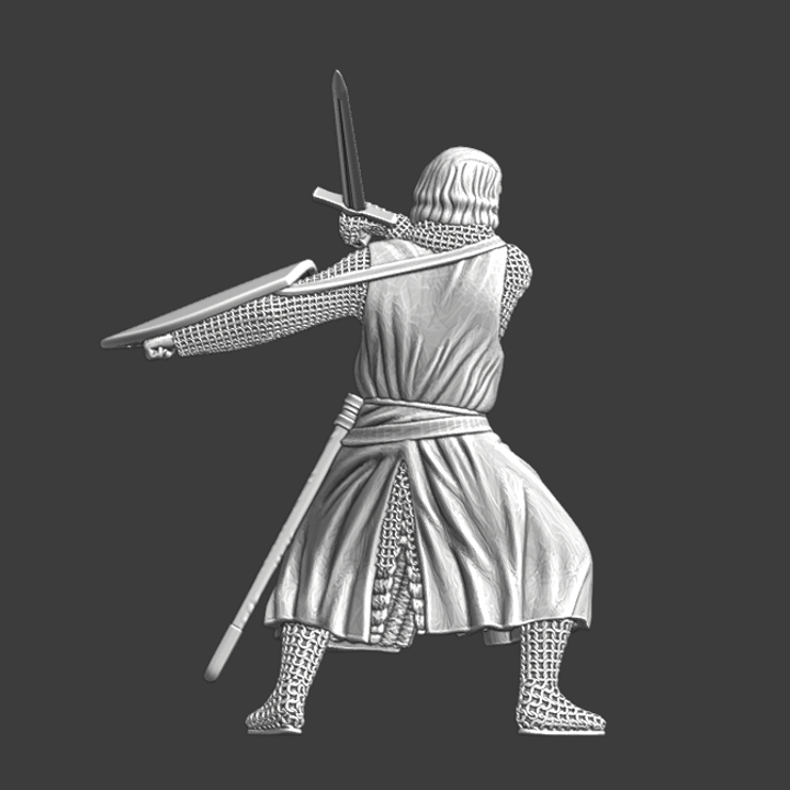 Medieval Knight fighting with Sword & Shield