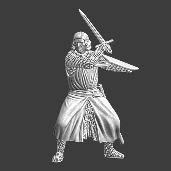 Medieval Knight fighting with Sword & Shield