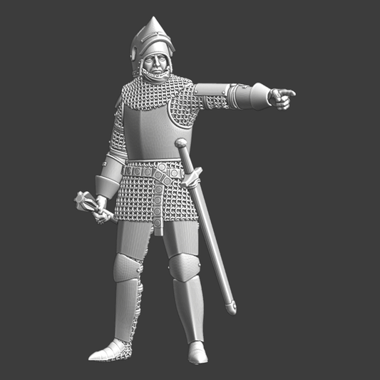 Medieval Late Knight - Commander pointing