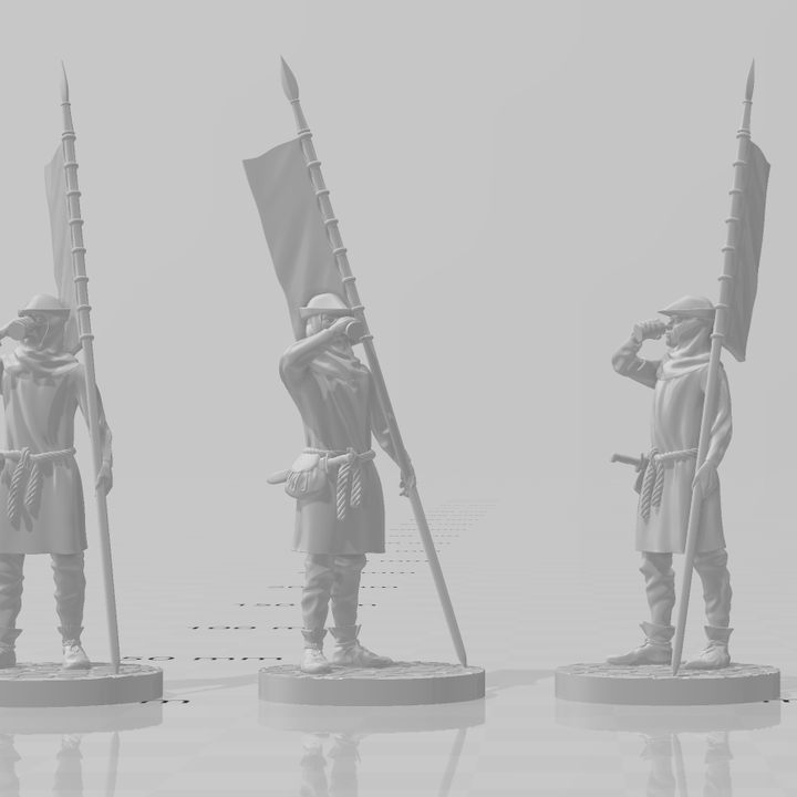 Medieval Civilian Banner Bearer.