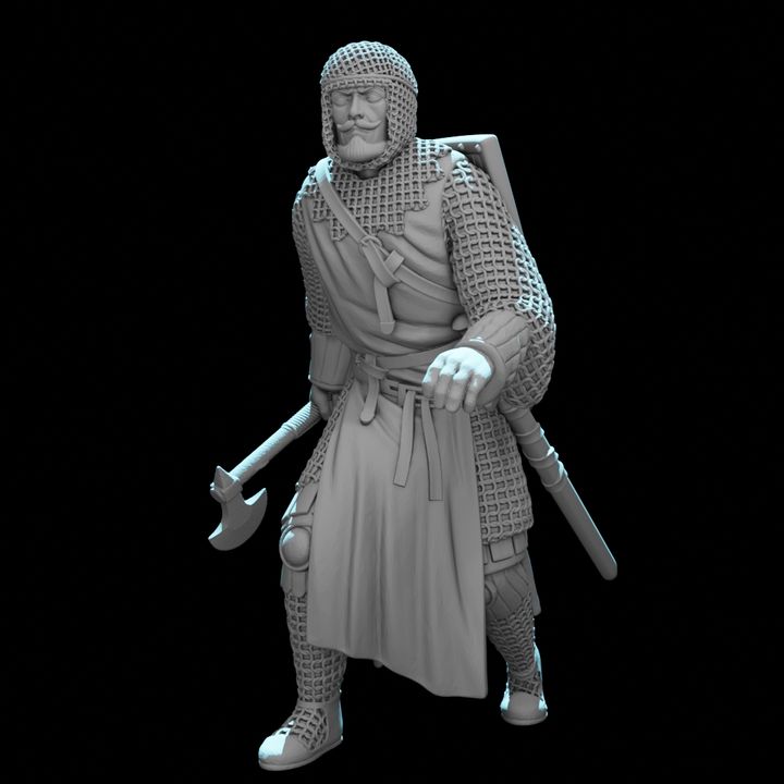 Medieval Crusader Knight Advancing