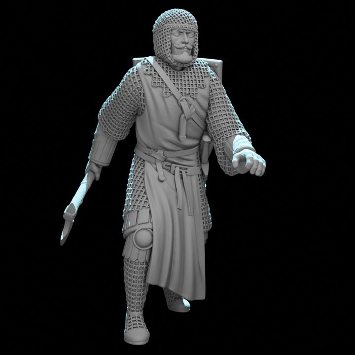 Medieval Crusader Knight Advancing