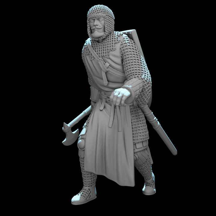 Medieval Crusader Knight Advancing
