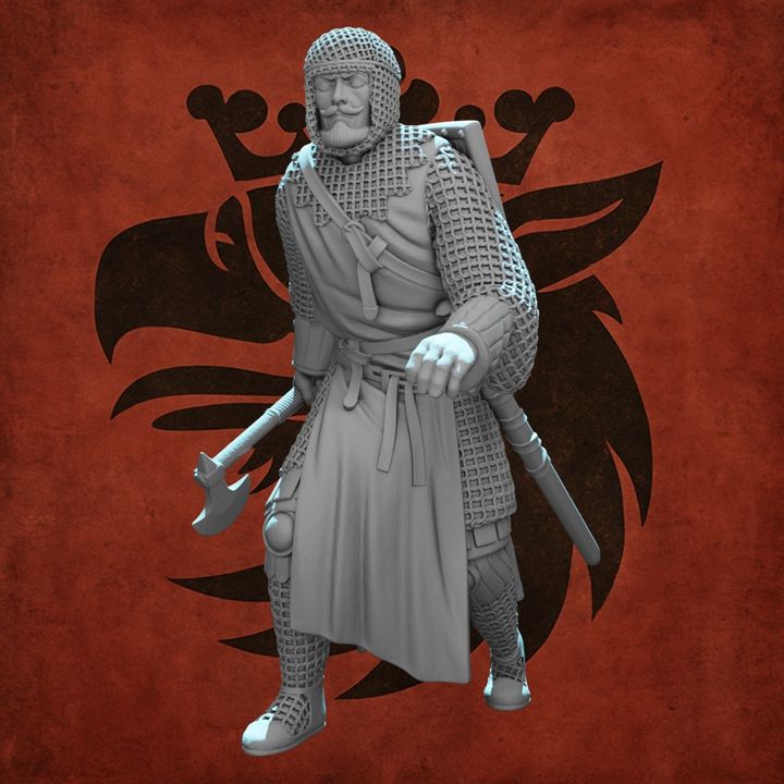 Medieval Crusader Knight Advancing