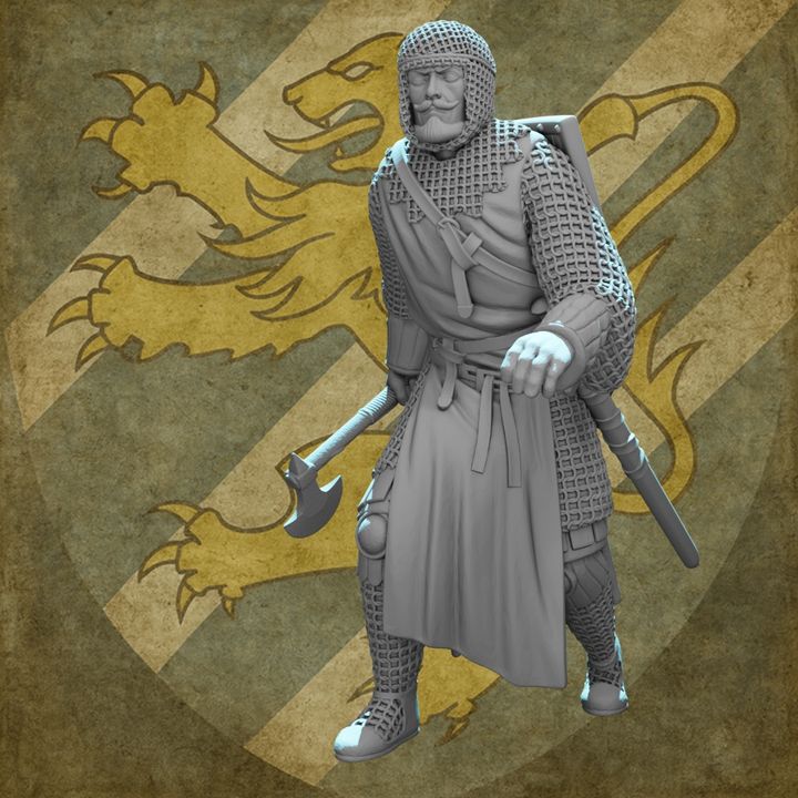 Medieval Crusader Knight Advancing