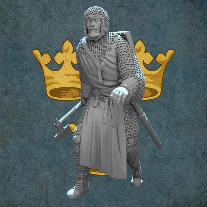 Medieval Crusader Knight Advancing