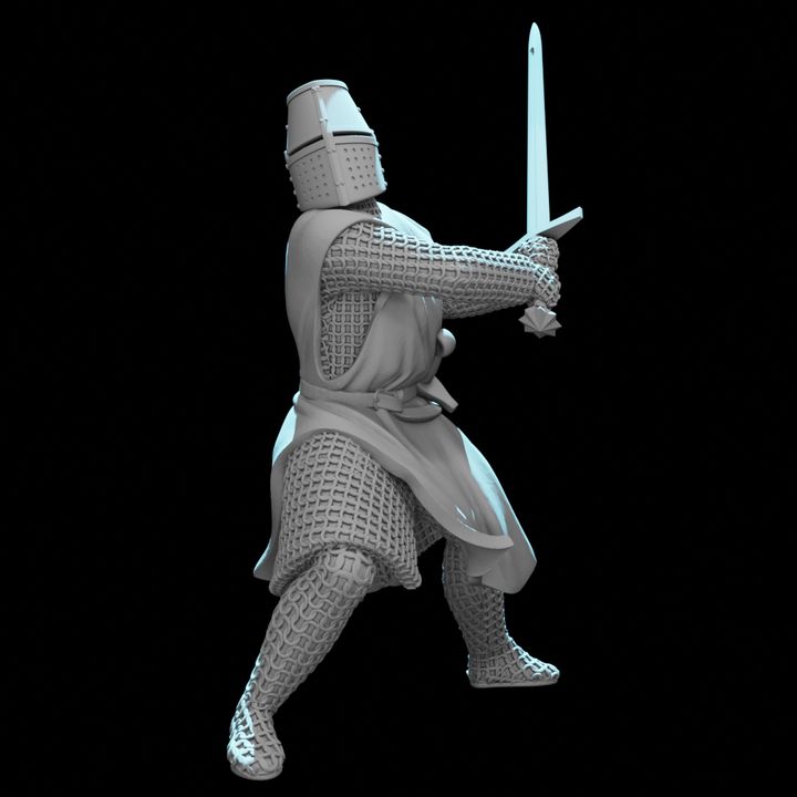 Medieval Knight Swinging Greatsword – Power Stance