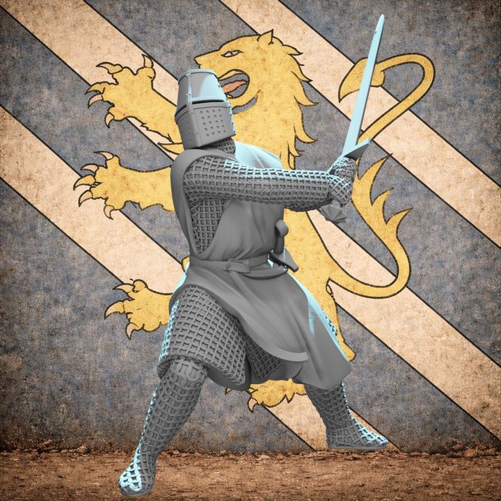 Medieval Knight Swinging Greatsword – Power Stance
