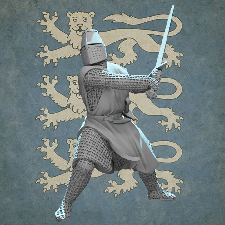 Medieval Knight Swinging Greatsword – Power Stance