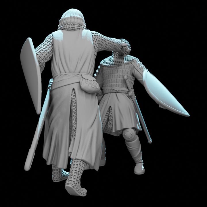 Medieval Crusader Duel – Knight Slaying His Opponent | Dynamic Combat Vignette.