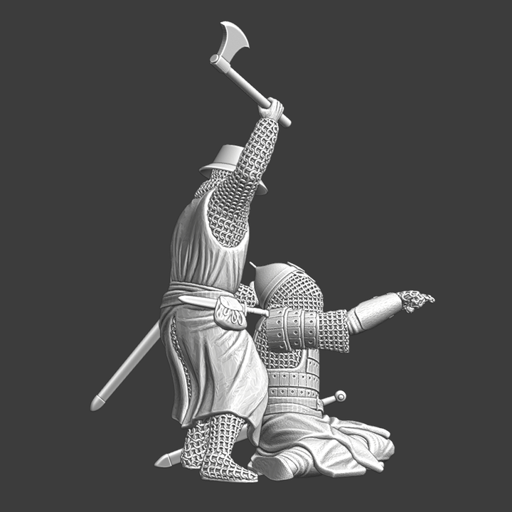 Medieval Crusader Sergeant vs Russian Warrior