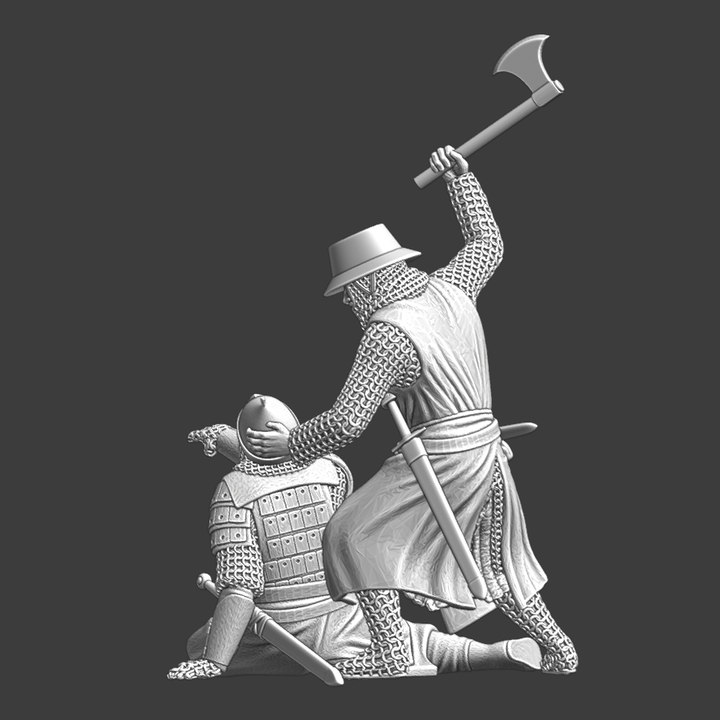 Medieval Crusader Sergeant vs Russian Warrior