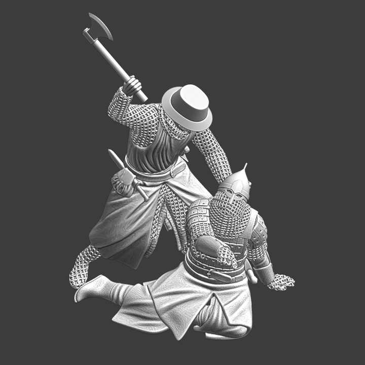 Medieval Crusader Sergeant vs Russian Warrior