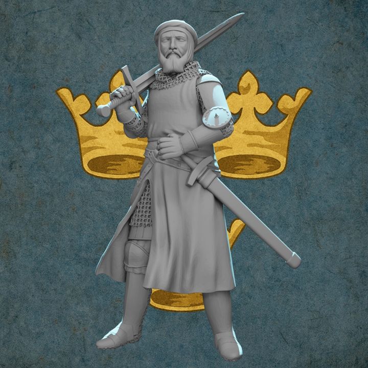 Medieval Knight Resting with Great Sword
