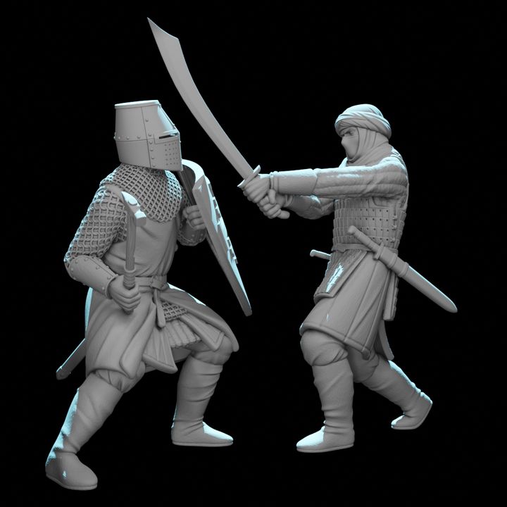 Crusader Knight vs Saracen Warrior – Kingdom of Jerusalem Vignette